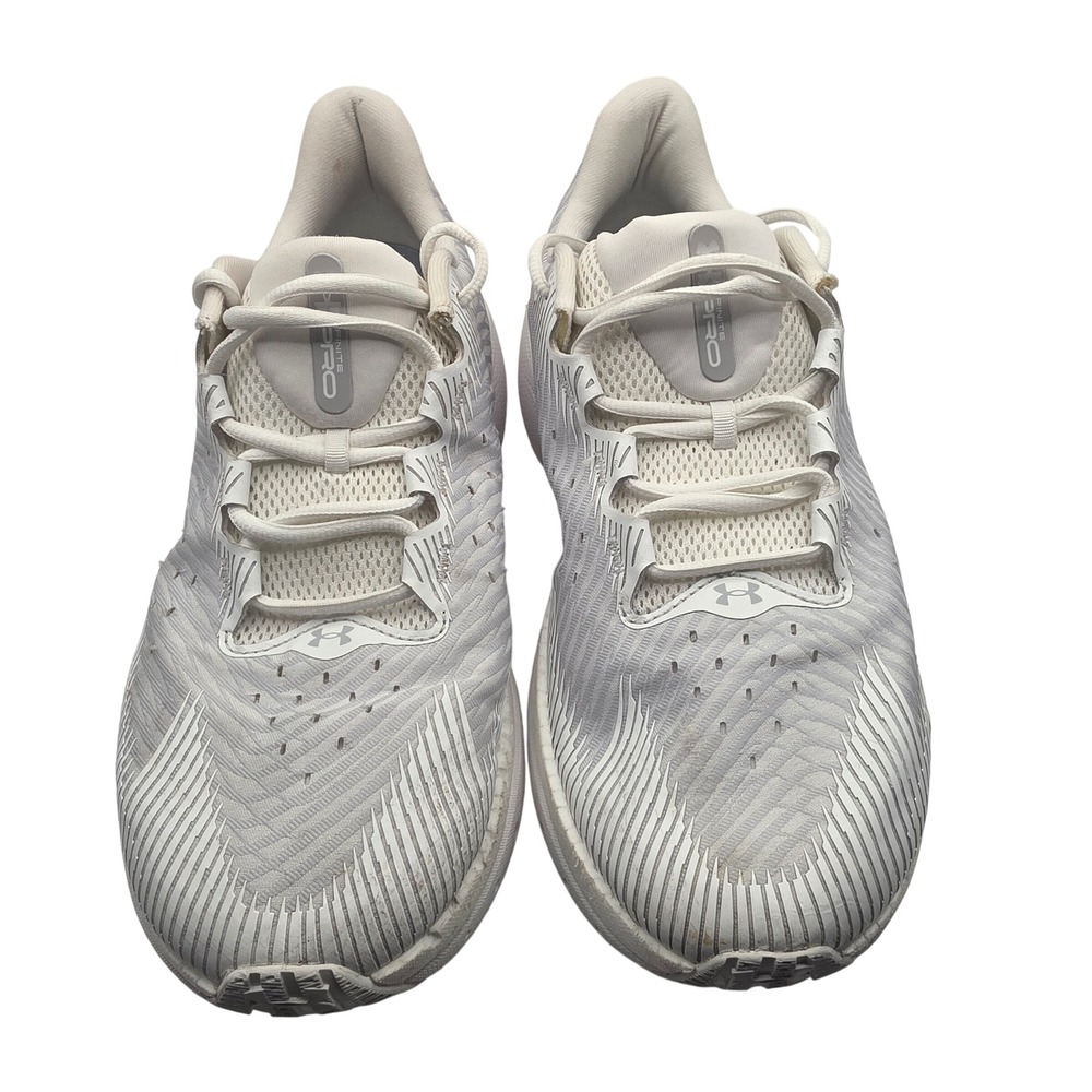 Under Armour Infinite Pro Mens Running Shoes White Grey 3027190-100 Size 10